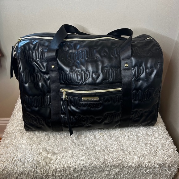 Juicy Couture Black Embossed Travel Bag - Picture 1 of 1
